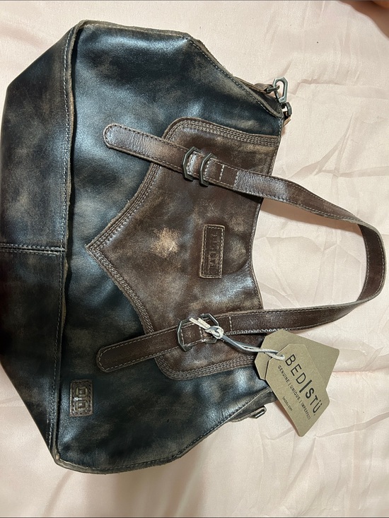 BED|STU Handbags - BED|STU Redrock in Black Teak Distressed Leather Bag